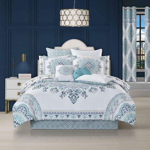 AFTON BLUE 4-PIECE COMFORTER SET