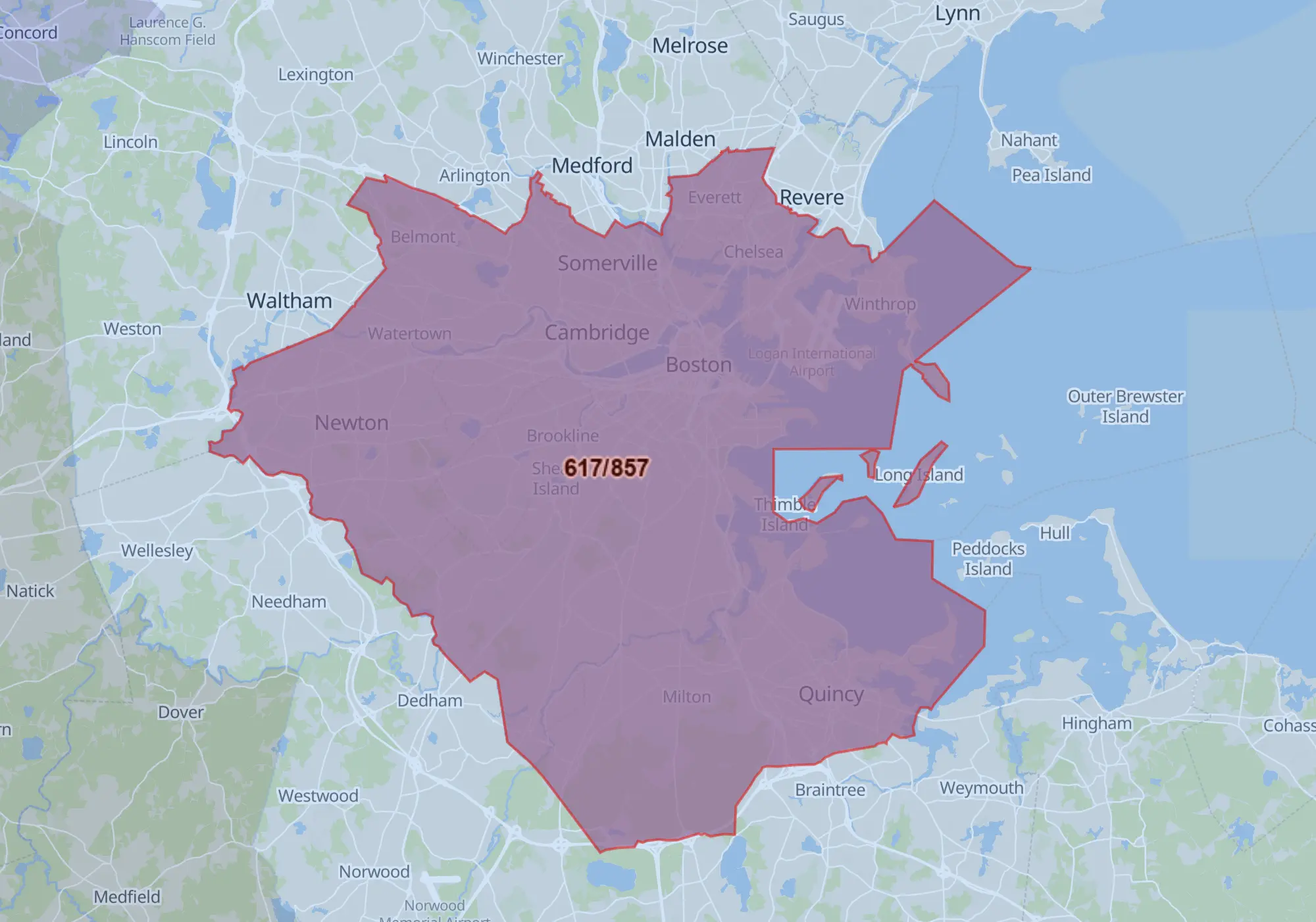 Where is Area Code 617