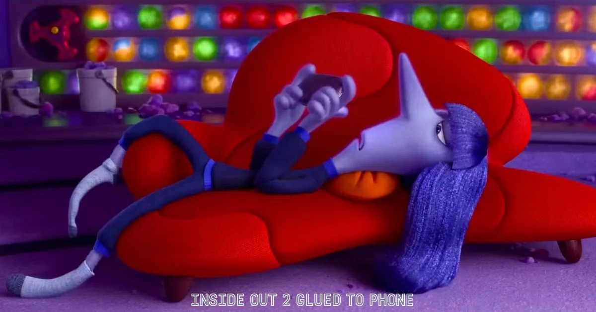 inside out 2 glued to phone